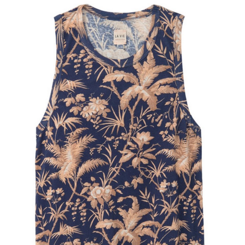 Rebecca Taylor Sleeveless Jersey Top Indigo (XS)